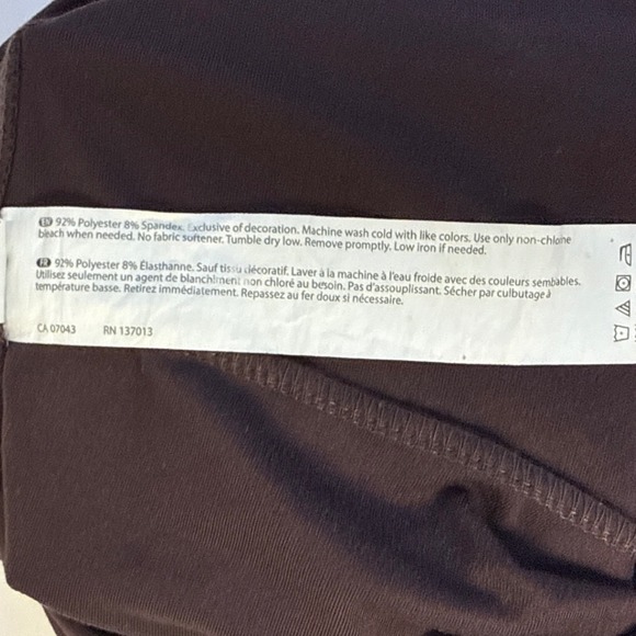 SO Womens High Waisted 7/8 Leggings Set Tan Crossover Twist & Black Small 2PK - Picture 8 of 16